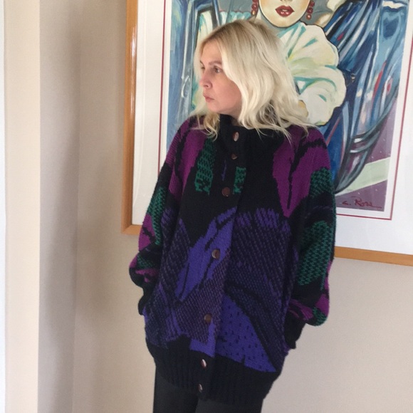 Sweaters - J Gallery. Vintage 80’s Knit Sweater Jacket. Med
